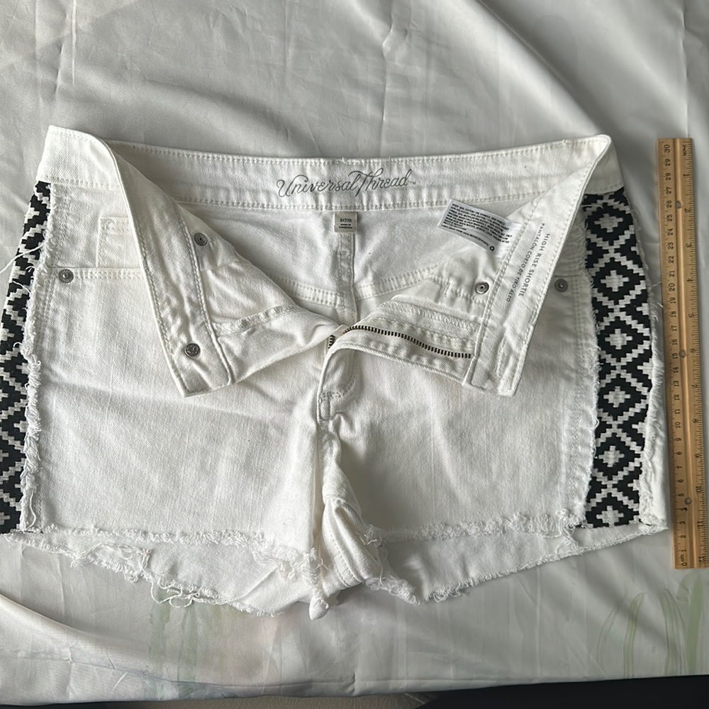 Universal thread white jean shorts